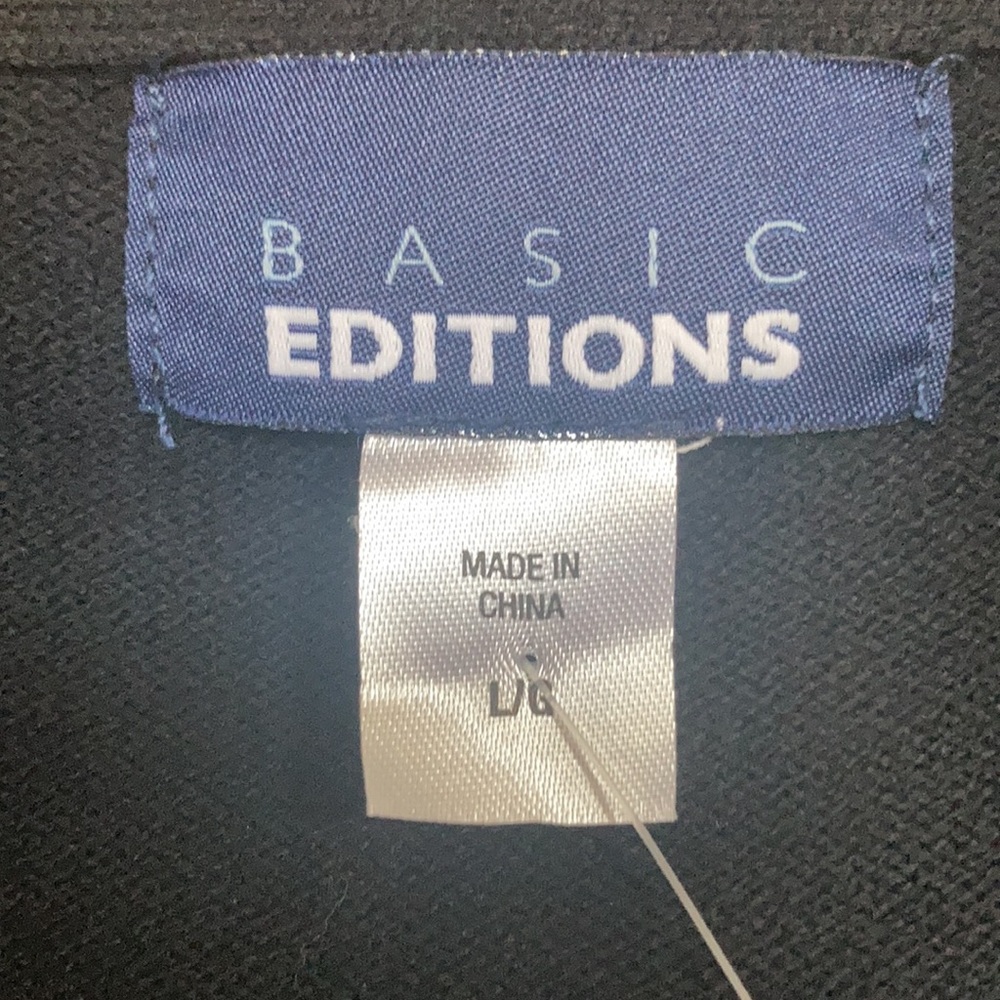 Basic editions sweater vest black pullover lightw… - image 12